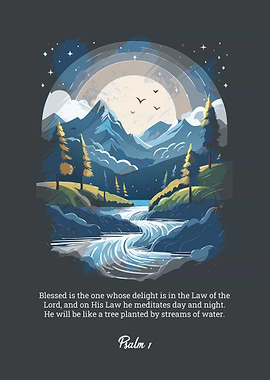 Psalm 1 Mountain Landscape