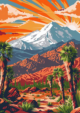 Sierra Nevada travel poster