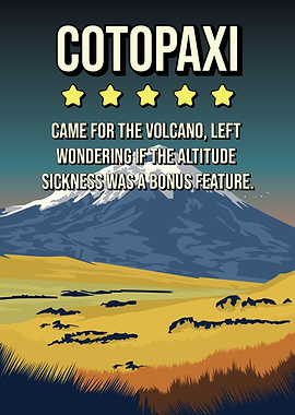Funny Cotopaxi Volcano Poster