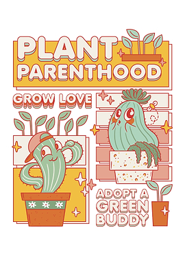 Plant Parenthood Cactus Illustration
