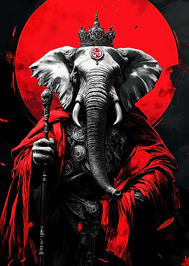 Elephant Crimson Warrior