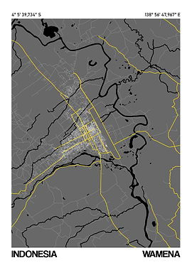 Wamena Map Poster