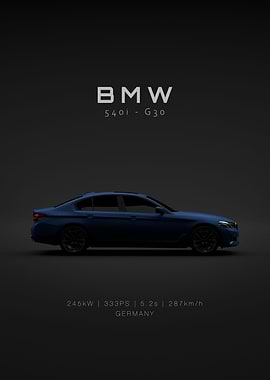 BMW 540i G30 Blue Spec