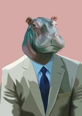 Hippo in a Suit