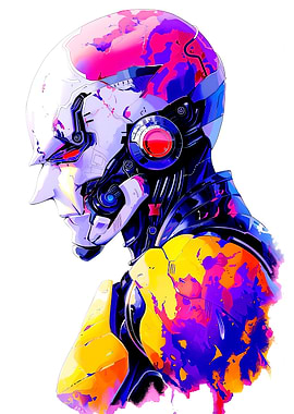 Cyberpunk Cyborg Portrait