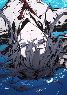 Anime Character Underwater