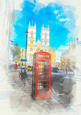 London Phone Booth & Westminster Abbey