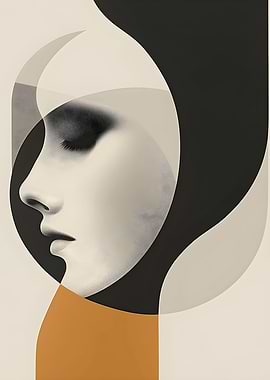 Abstract art of face