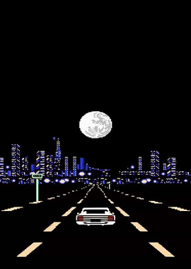 Pixelated Night Drive