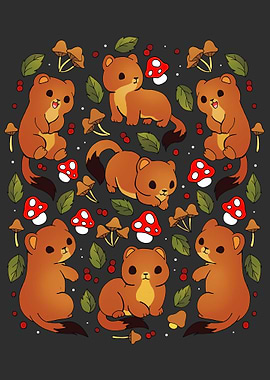 Cute Weasel Pattern