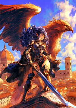 Valkyrie with Griffin