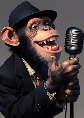 Singing Chimp in Suit