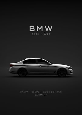 BMW 540i G30 White Specs