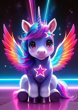 Neon Fantasy Unicorn