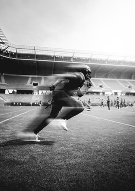 Football Player in Motion