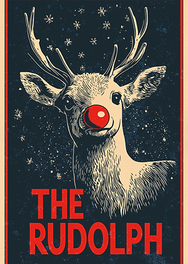 Christmas Rudolph the Reindeer Poster