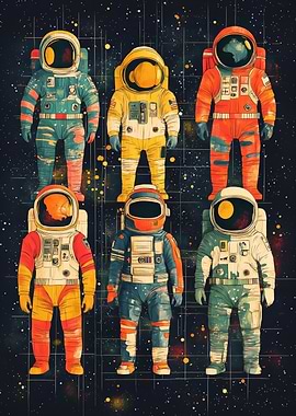 Astronaut Crew in Space
