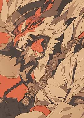 Furry Warrior Portrait