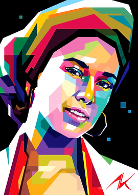 Pop Art Portrait of Alicia keys