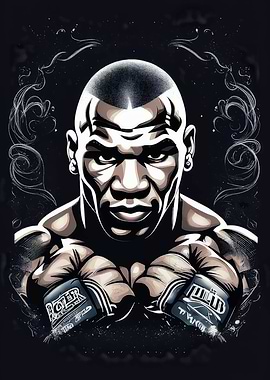 Mike Tyson Boxing Illustra