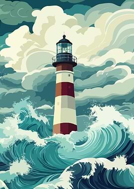 Lighthouse in Storm