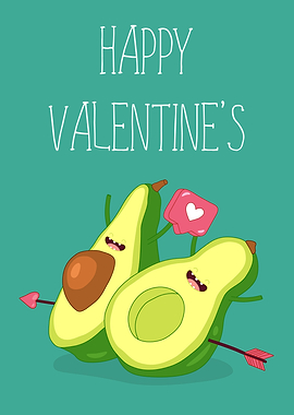 Avocado Happy Valentine's