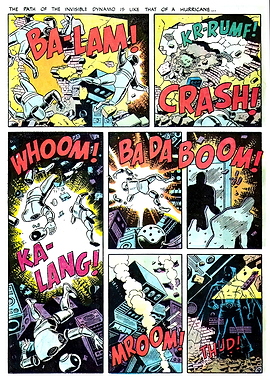 Comic Book Action Scene