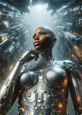 Cyberpunk Android Woman