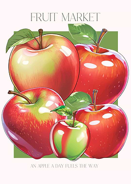 Red Apples Fruit Market