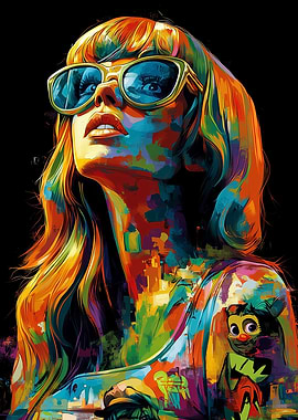 Colorful Portrait with Sunglasses
