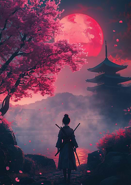 Samurai Under Blood Moon