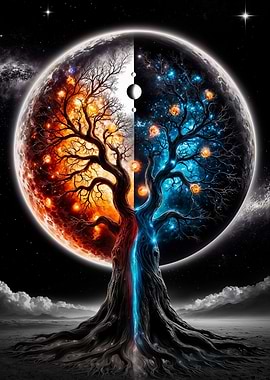 Cosmic Tree of Fire and Ice