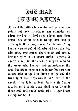 The Man in the Arena Quote