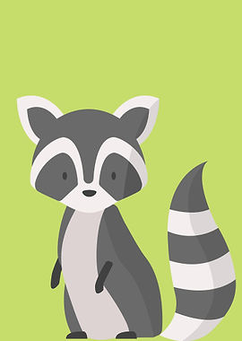 Cute Raccoon Illustration