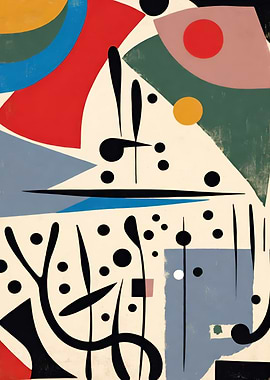 Abstract Art with Circles and Lines