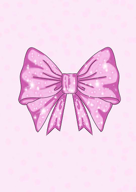 Pink Glitter Bow