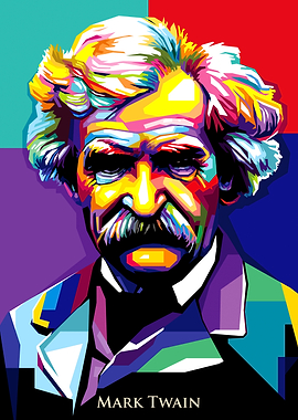 Mark Twain Pop Art Portrait
