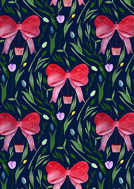 Bow Hot Air Balloons Pattern