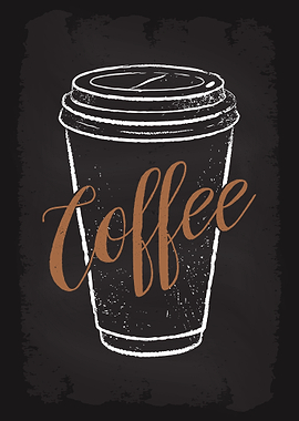 Coffee Cup Chalkboard Art