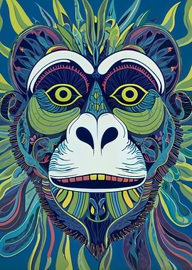 Monkey Face Art