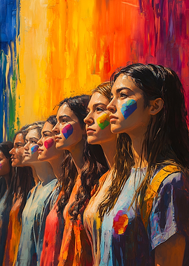 Rainbow Hearts Women