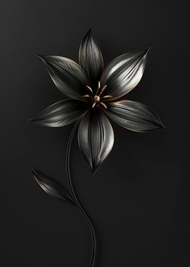 Black and Gold Flower