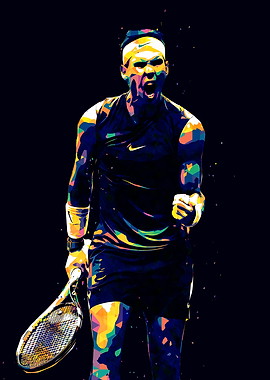 Rafael Nadal Tennis Pop Art