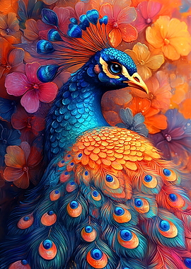 Peacock in Bloom