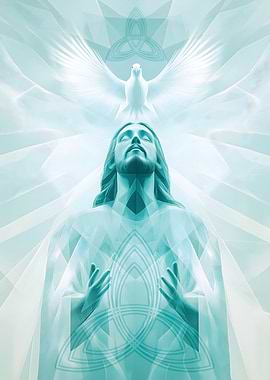 Jesus with Dove and Trinity