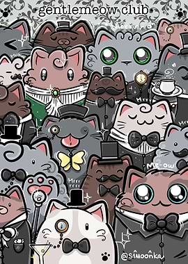 Bunch of gentleman cats