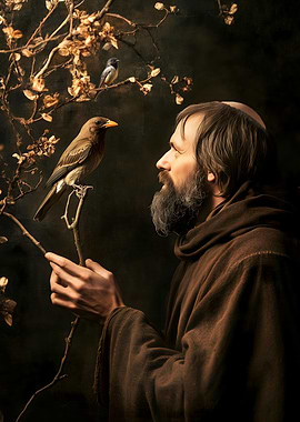 Saint Francis of Assisi at his bird sermon