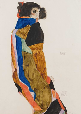 Moa by Egon Schiele Woman Portrait