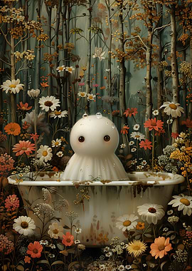 Ghostly Bath in the Woods