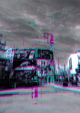 Glitch Cityscape London
